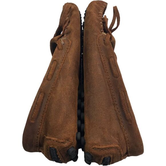 Minnetonka Kilty Brown Suede Leather Moccasins Shoes - Picture 7 of 10